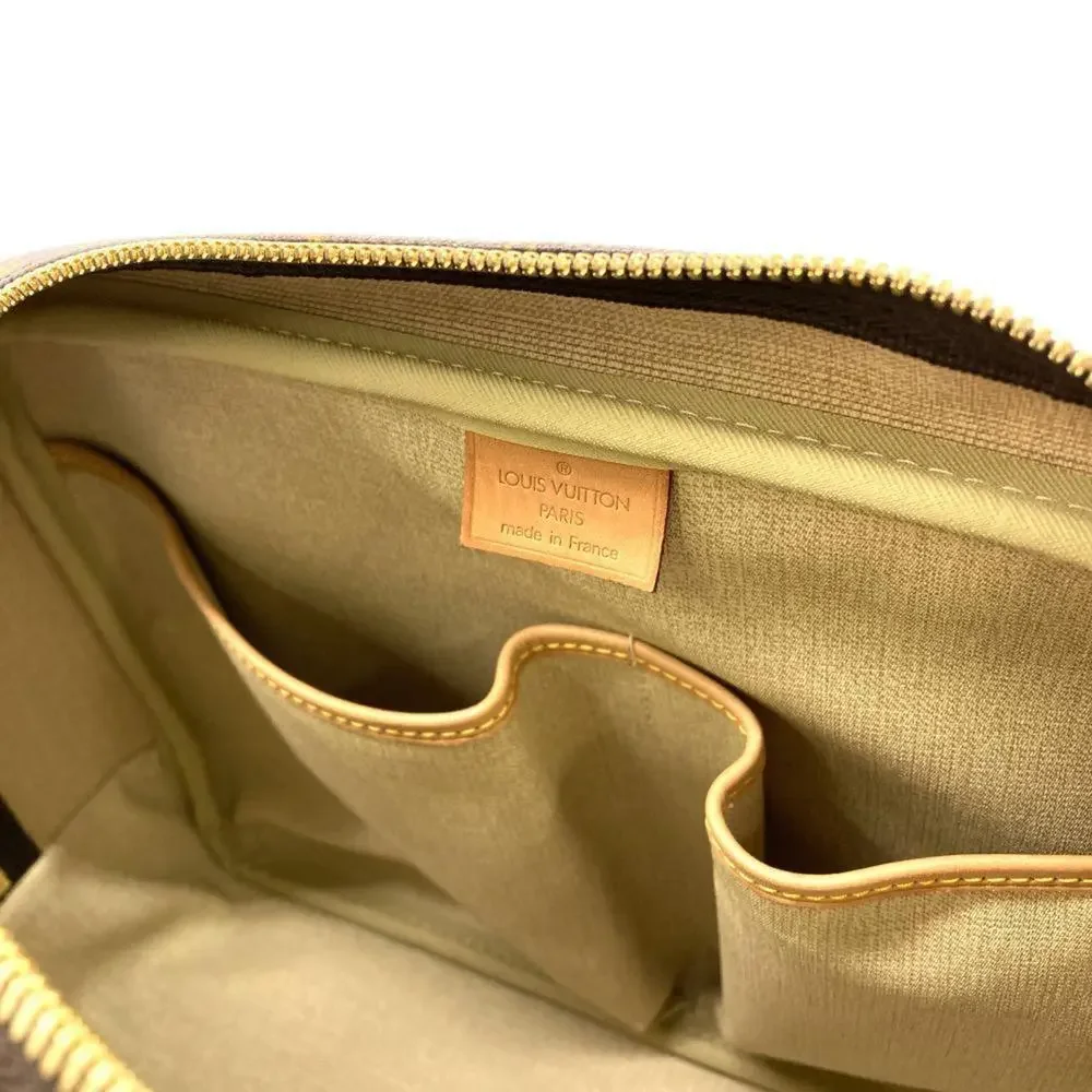LOUIS VUITTON Authentic Brown Monogram Leather Deauville Tote Bag